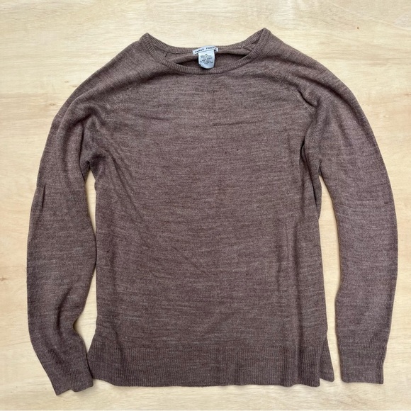Brown Grey Soft Casual Sweater Size Medium Sweet Romeo Fall Winter Autumn Light - Picture 5 of 7